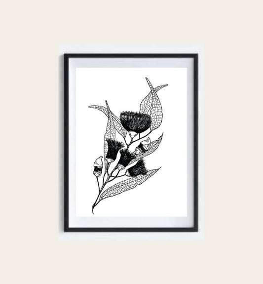 Poppy Love Line Art Print - Frame not included