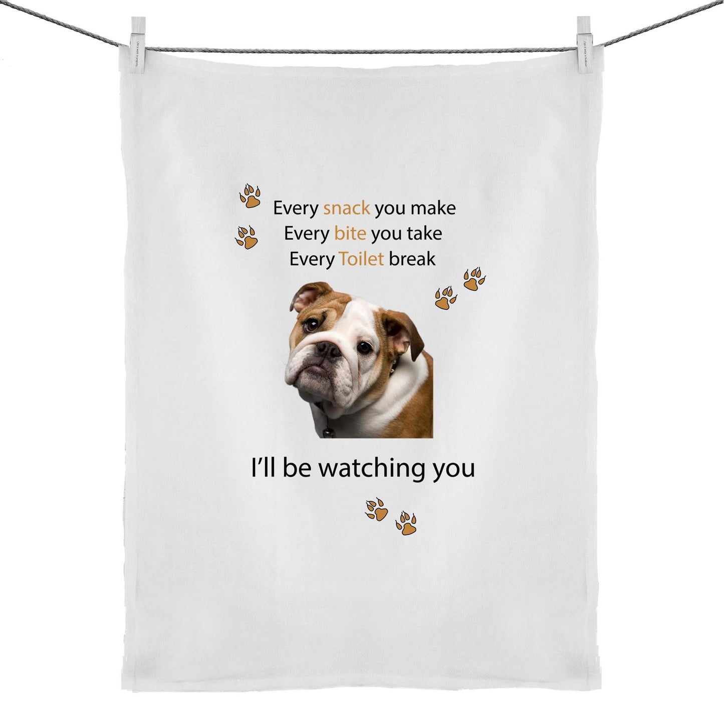 British Bull Dog Tea Towel