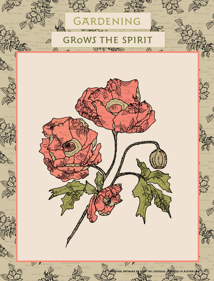 Gardening Grows the Spirit Tea Towel