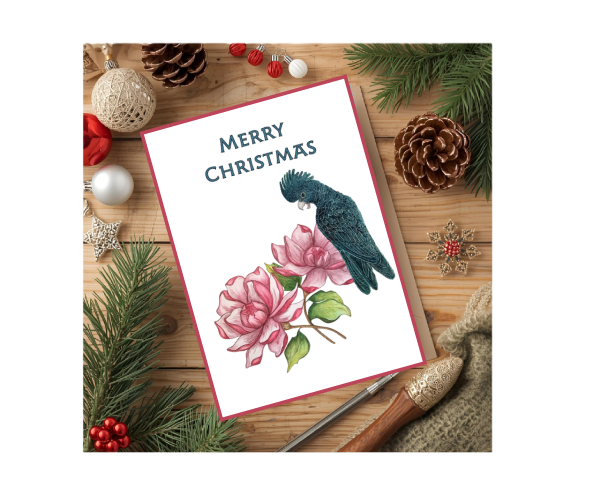 Australian Christmas Cockatoo Greeting Card