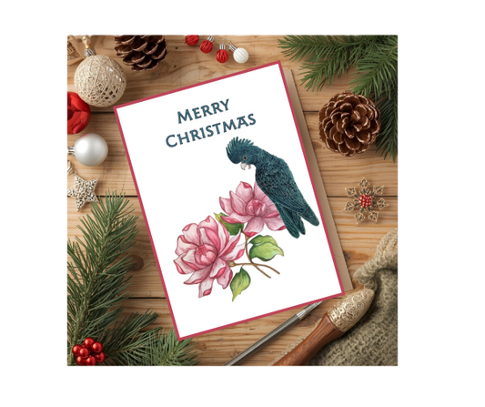 Australian Christmas Cockatoo Greeting Card