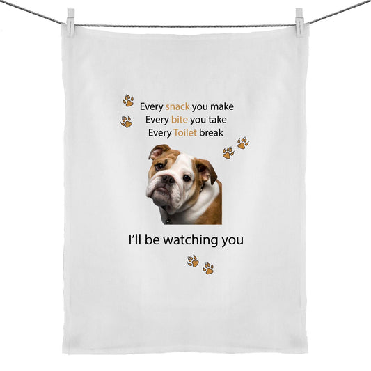 British Bull Dog Tea Towel