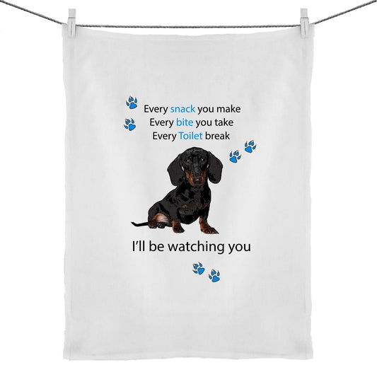 Dachshund Funny Dog Tea Towel