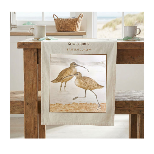 Shorebirds - Eastern Curlews Tea Towel