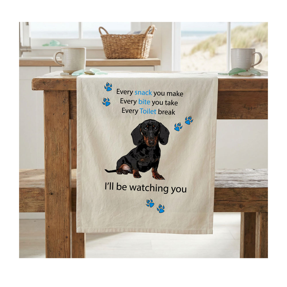 Dachshund Funny Dog Tea Towel